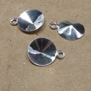 Setting – hållare för rivoli 12 mm, sterling silver 925, 1 st