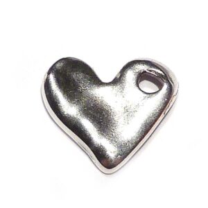 Berlock – hjärta i antik silver, 16 mm, 2 st