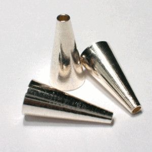 Kon – avslut spetsig utan mönster, 12*5 mm, 2 st