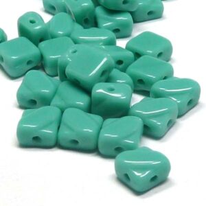 Silky Bead Green Turquoise Jade ”63130” 2-håls 6 mm 40 st