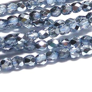 Sky Crystal Metallic Ice ”00030-67332” firepolish 8 mm 25 st