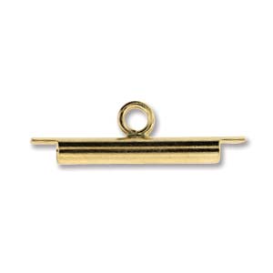 Miyuki slide tube – glidfäste, 10 mm guldfärgat 2 st