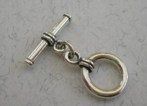 Toggle slätt runt 14 mm sterling silver