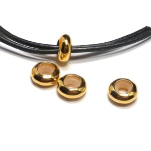 Bead stopper – låspärla – förgylld 14 karat 10mm, hål 3 mm