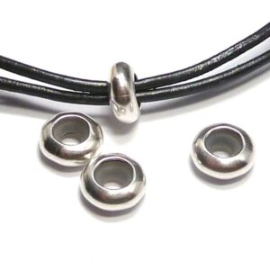 Bead stopper – låspärla – antiksilver 10 mm, hål 3 mm, 1 st