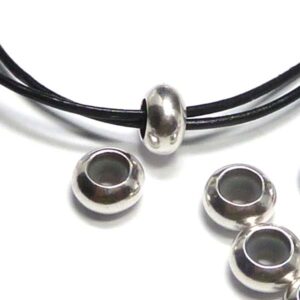 Bead stopper – låspärla – antiksilver 8 mm, hål 2 mm, 1 st