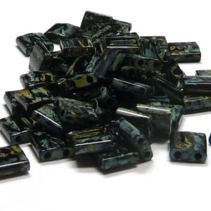Tila Bead ”TL4511” Picasso Opaque Smoky Black 5*5*1,9 mm 5 gr