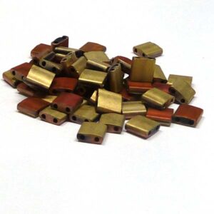 Tila Bead ”TL55046” Black California Gold Rush Matted 5*5*1,9 mm