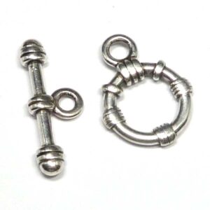 Togglelås ”Boj” 21 mm, antiksilver, 1 st