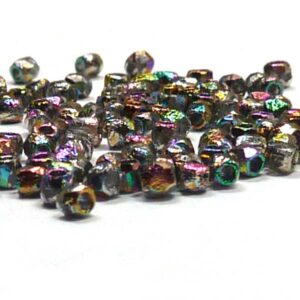 True 2 mm firepolish Cry Etched Full Vitrail Green ”00030-29483E