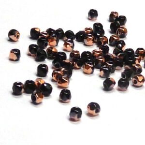True 2 mm firepolish Jet Capri Gold ”23980-27101” 50 st