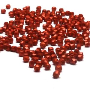 True 2 mm firepolish Crystal Lava Red ”00030-01890” 50 st