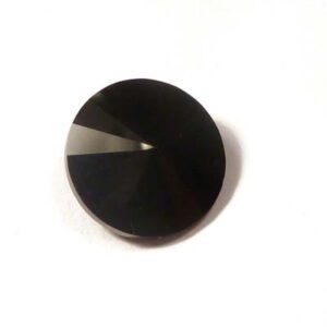 3015 Swarovski Round Button Jet 12 mm