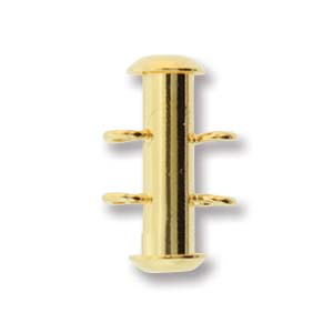Tublås 2-radigt stående öglor guldfärgat 16 mm