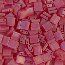 Tila Bead ”TL140FR” Matted Light Red AB 5*5*1,9 mm 5 gr