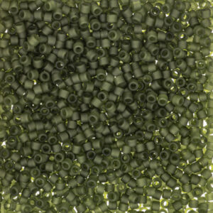 Delica 11/0 ”DB2404” Matted Transparent Dark Olive 5 gr