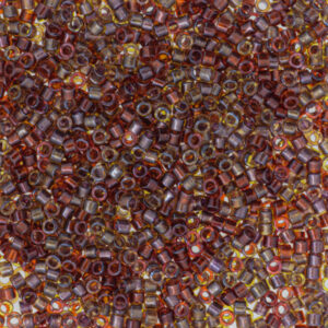 Delica 11/0 ”DB990” Red Olive Mauve Sparkling Lined Mix 5 gr