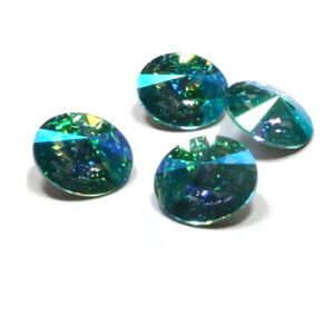 1122 Swarovski Rivoli Light Turquoise Glow 12 mm customer coating