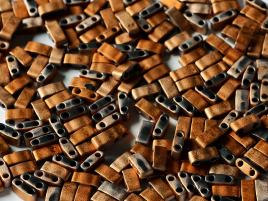 Half Tila Bead ”HTL55113” Black Sunset Full Matted 5*2,5*1,9 mm 5 gr