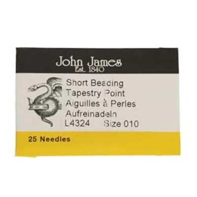 John James Short Beading Tapestry Point needle stl 10, 25 st