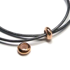 Bead stopper – låspärla – roseguld 10 mm, hål 3 mm, 1 st