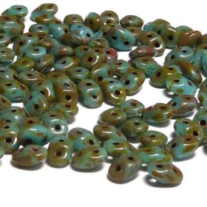 Superduo ”63030-86805” Turquoise Dark Trevertin 10 gr